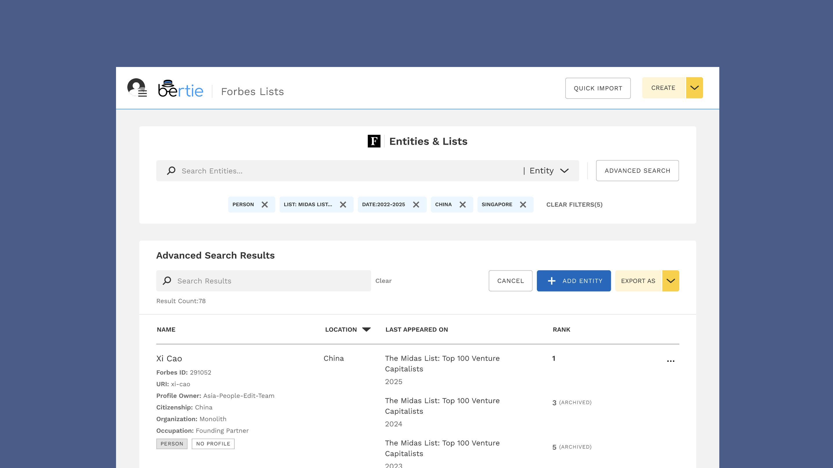 Advanced Search hero image
